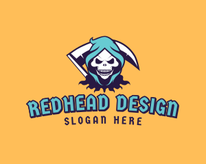 Scythe Skull Avatar logo design