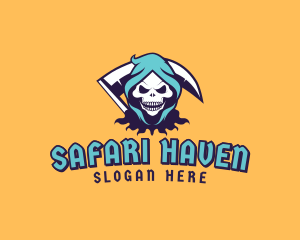 Scythe Skull Avatar logo design