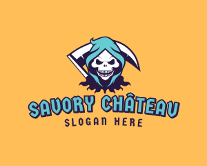 Scythe Skull Avatar logo design