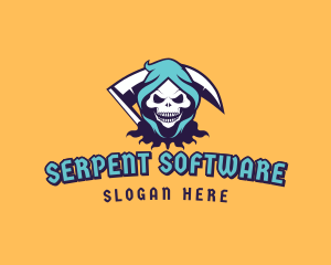 Scythe Skull Avatar logo design