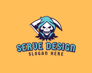 Scythe Skull Avatar logo design