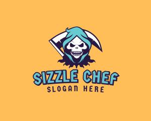 Scythe Skull Avatar logo design