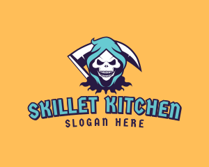 Scythe Skull Avatar logo design