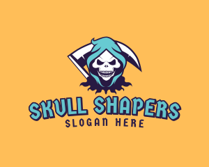 Scythe Skull Avatar logo design