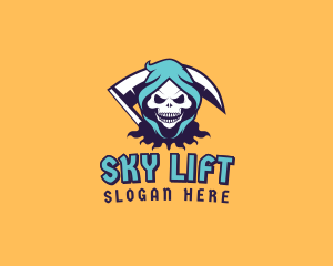 Scythe Skull Avatar logo design