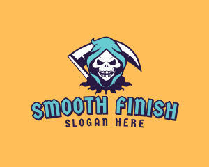 Scythe Skull Avatar logo design