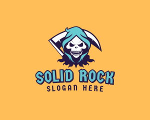 Scythe Skull Avatar logo design