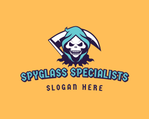 Scythe Skull Avatar logo design