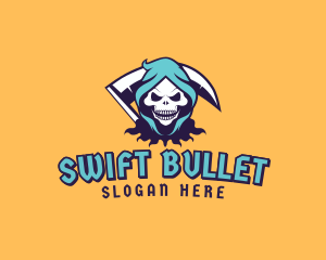 Scythe Skull Avatar logo design