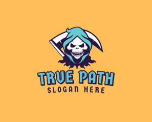 Scythe Skull Avatar logo design