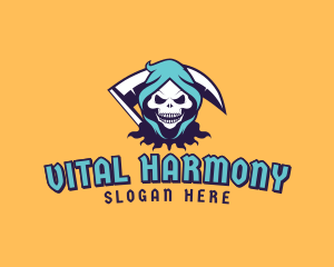 Scythe Skull Avatar logo design