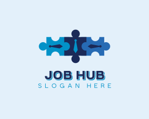 Puzzle Workplace Recruitment logo design