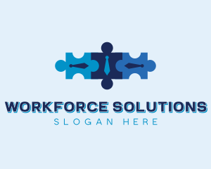 Puzzle Workplace Recruitment logo design