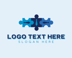 Workforce - Puzzle Workplace Recruitment logo design
