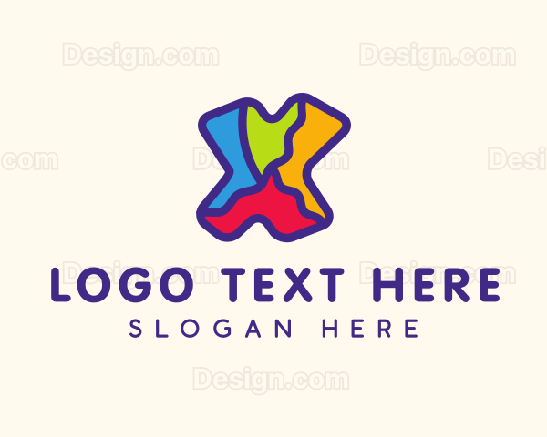 Colorful Letter X Logo