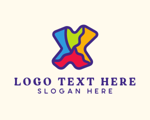 Colorful Letter X logo