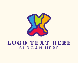 Colorful Letter X Logo