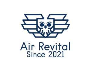 Blue Skull Air Force  logo design