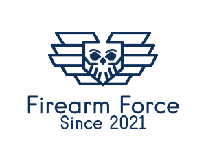 Blue Skull Air Force  logo design