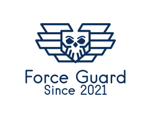 Blue Skull Air Force  logo design