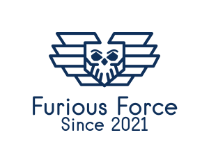 Blue Skull Air Force  logo design