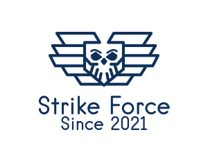 Blue Skull Air Force  logo design