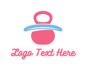 Baby - Pink Baby Pacifier logo design