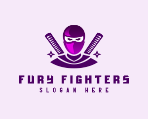 Ninja Warrior Fighter logo design