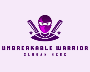 Ninja Warrior Fighter logo design