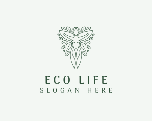 Wellness Spa Tree Woman logo design