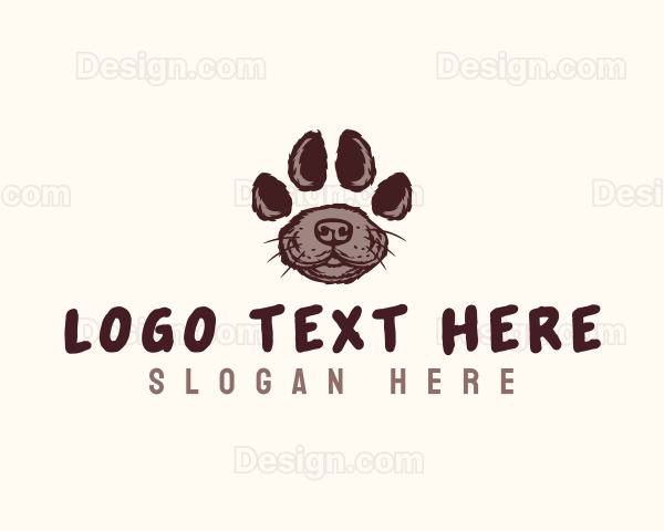 Puppy Pet Paw Logo