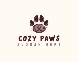 Puppy Pet Paw logo design