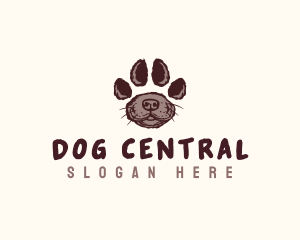 Puppy Pet Paw logo design