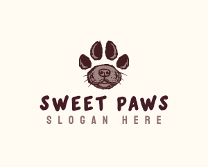 Puppy Pet Paw logo design