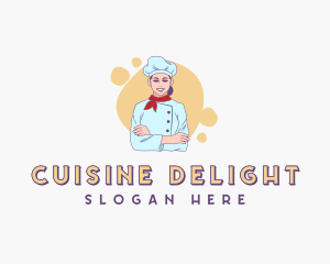 Woman Chef Baker logo design