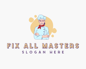 Woman Chef Baker logo design