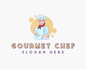 Woman Chef Baker logo design