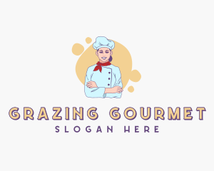 Woman Chef Baker logo design