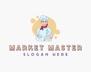 Woman Chef Baker logo design