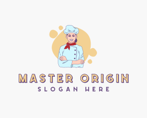 Woman Chef Baker logo design