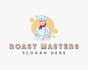 Woman Chef Baker logo design