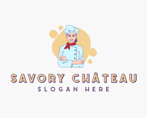 Woman Chef Baker logo design