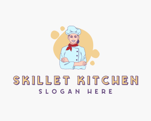 Woman Chef Baker logo design