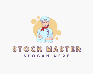 Woman Chef Baker logo design