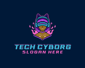 Gamer Girl Cyborg logo