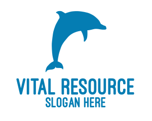 Blue Marine Dolphin logo design