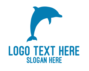 Vitality - Blue Marine Dolphin logo design