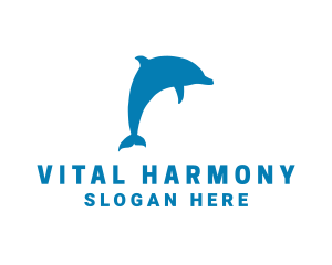 Blue Marine Dolphin logo design