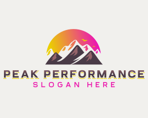 Peak Summit Mountain logo design