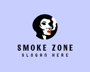 Woman Smoke Smoking logo